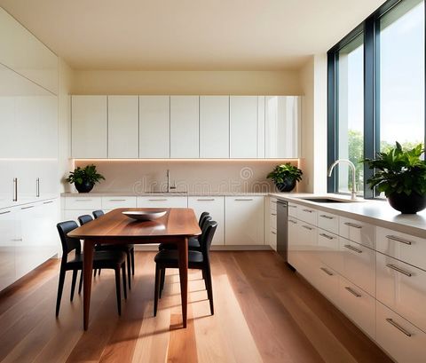 Minimalist Dining Table Ideas That Enhance White Kitchen Aesthetics